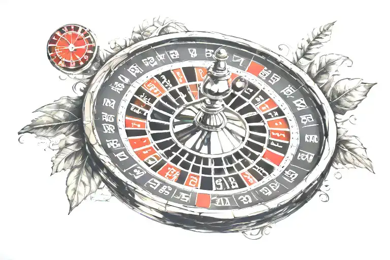 Roulette Wheel With The Numbers