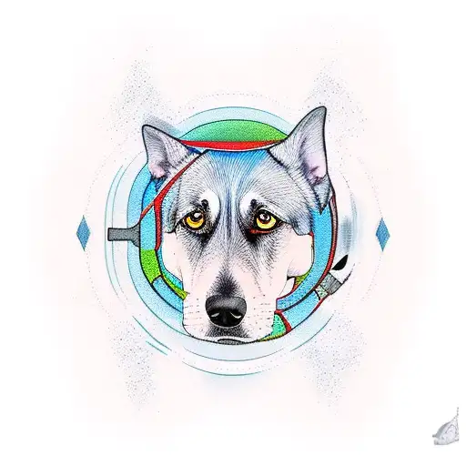 Man And His Dog On Canoe