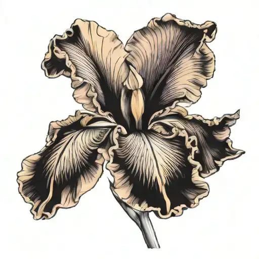 Iris Croatica Line Art