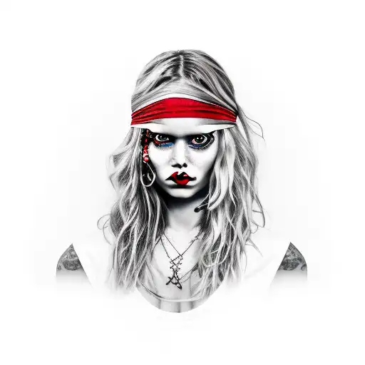 Pirate Girl Red Bandana