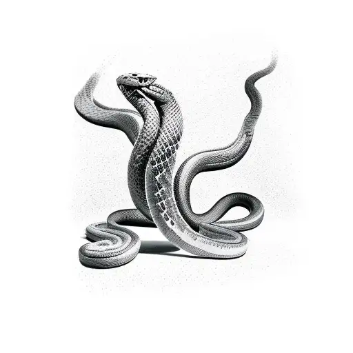 Snake And Man Doing Yoga