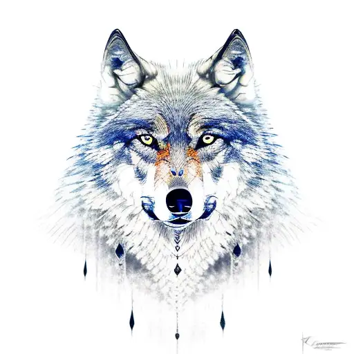 Wolf With Valhalla Raven