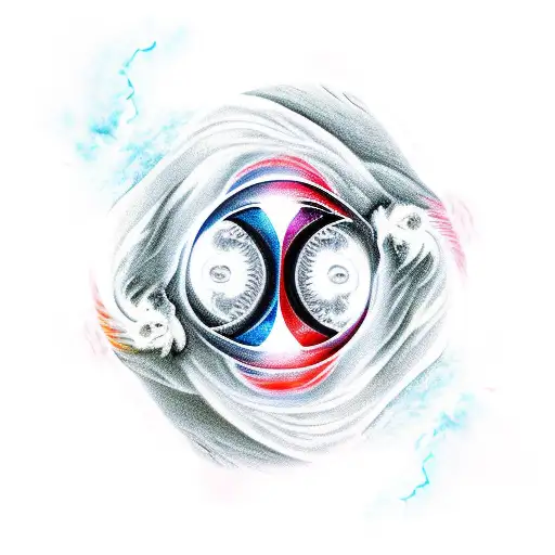 Ying Yang Symbol In Flames