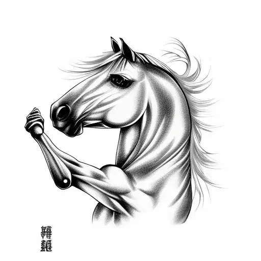 Horse Anime Black And White