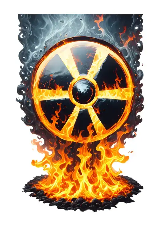 Radiation Symbol Burning Through Skin