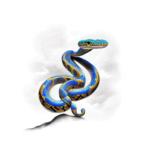 Snake As A Worl With Nature And Technology