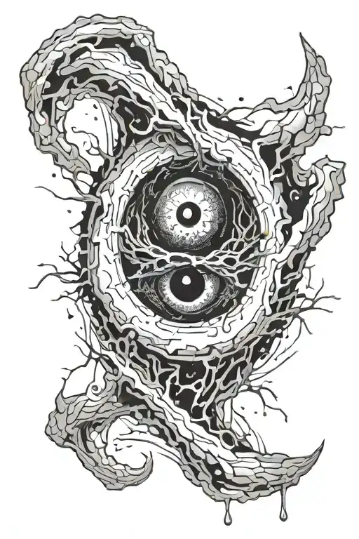 Black Hole With Arm Being Broken Apart In The Middle