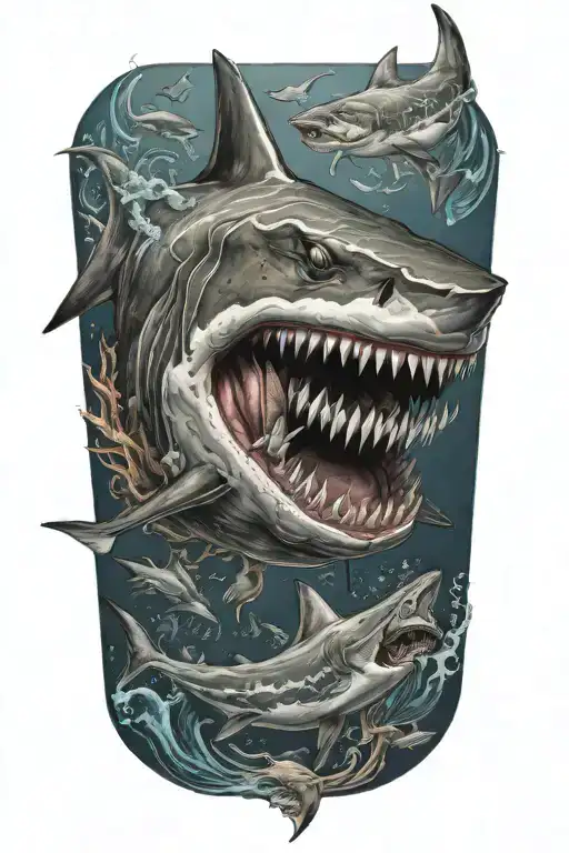 Shark Eating Swimmer