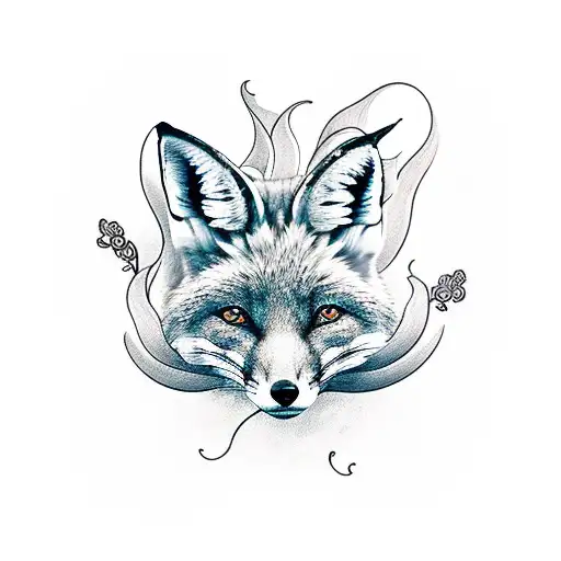 Full Body Fox With 9 Tails