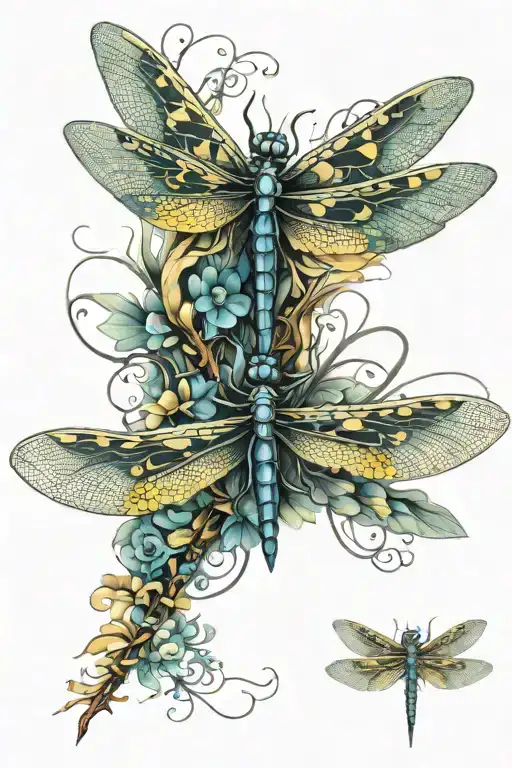 2 Dragonfly Hovering