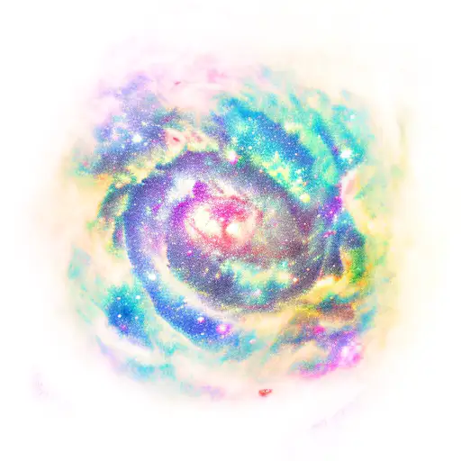 Storage Themed Galaxy Nebula In Mainly Blues And Greens And Pinks