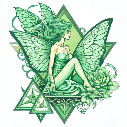 Absinthe Green Fairy And Triangles