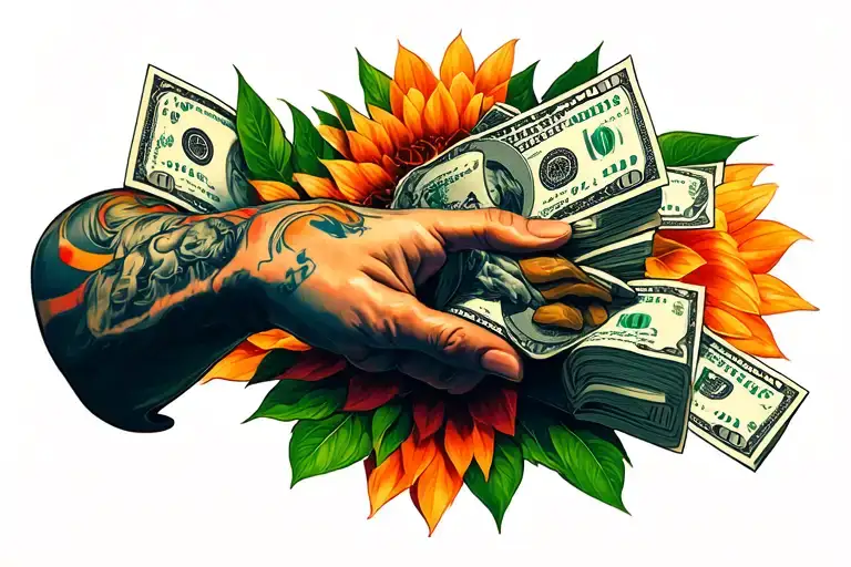 19 -Year -Old Tattoo For The Entire Forearm And Has Some Meaning With Money