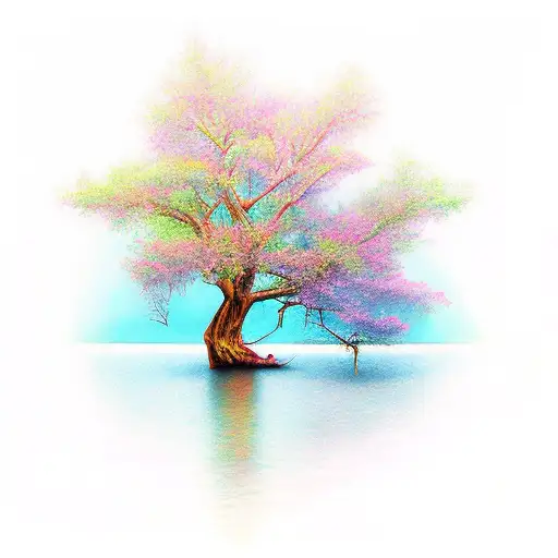 Tree Over The Water Half Sleeve