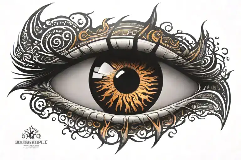 Tribal Fire In The Middle Of Fire Eye