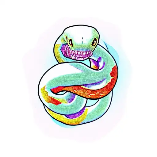 Snake Wrapped On A Hand