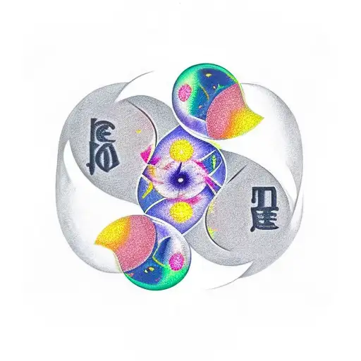 The Triple Moon Symbol But With One Crecent Moon Added To The Top