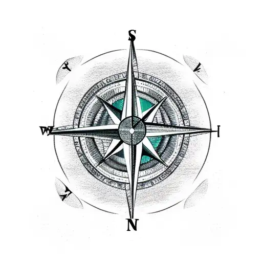 Compass Made Of Tree Roots