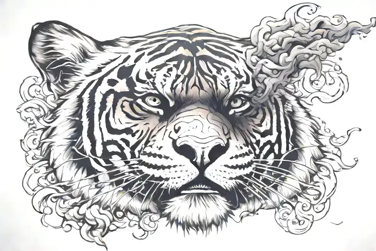 Tiger And Smoke
