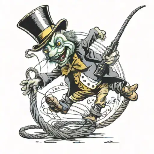Jiminy Cricket Snapping A Bullwhip