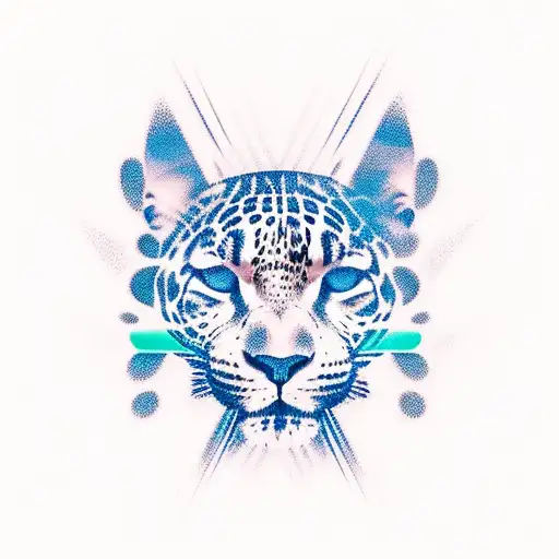 A Psychedelic Electronic Music Waveform Design Incorporating A Jaguar Silhouette