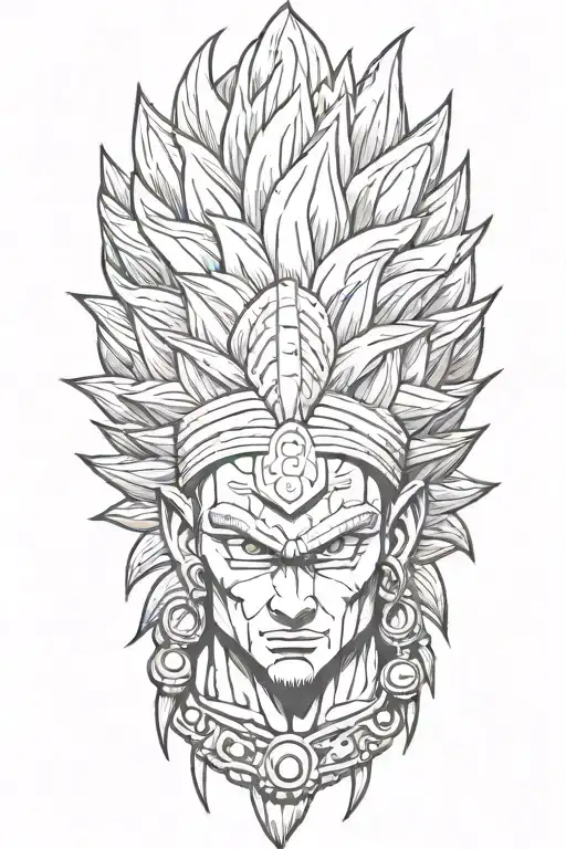 Super Saiyan With Indian Headress