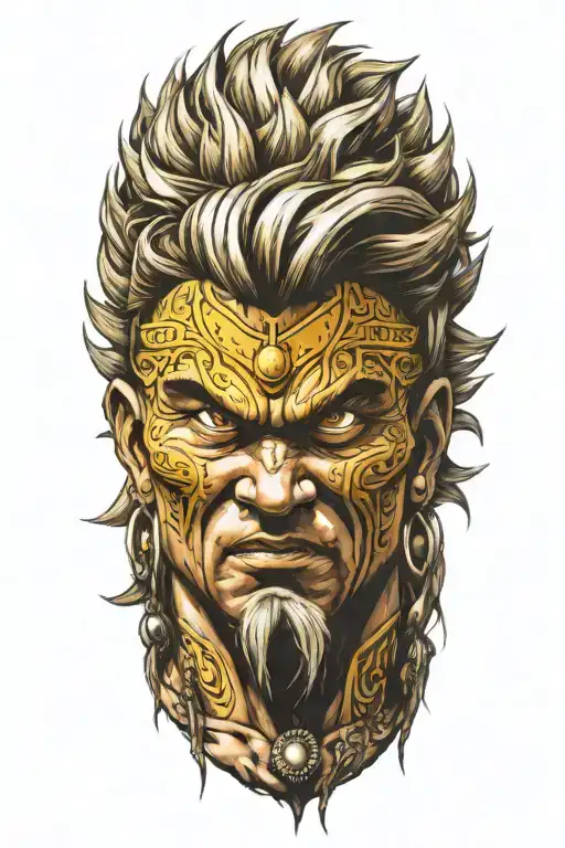 Super Saiyan With Indian Headress