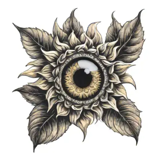 Sun Flower And Eye