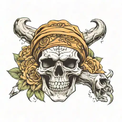 Susspect As Fuck In A Banner With Skull In Bandana Criminal