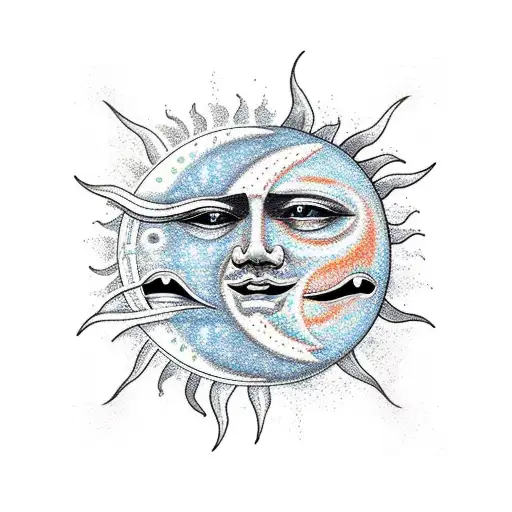 Sun And Moon No Colors