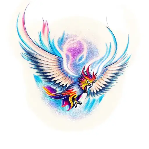 Design A Tattoo Incorporating Musical Instruments And A Phoenix
