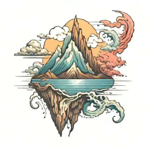 Sea And Mountain Peak