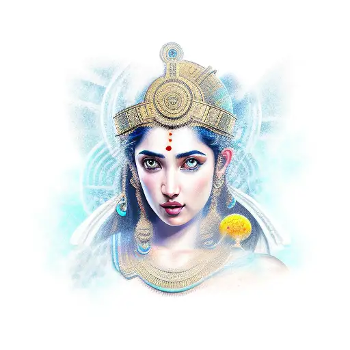 Gaya Greek Godess With Nature As A Background