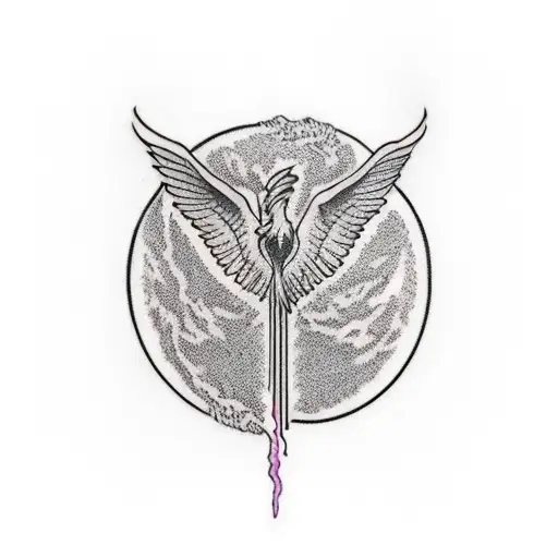 Phoenix Chest Tattoo Small