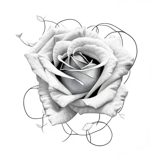 Rose With Overgrown Vines