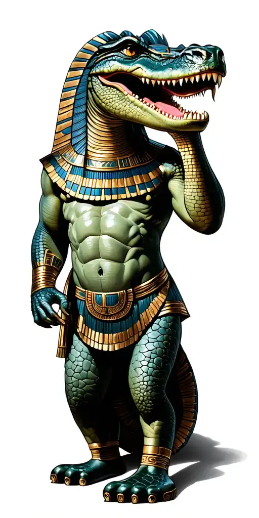 Egyptian God Sobek Crocodile God Wearing Crocs