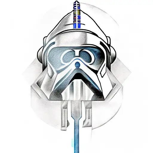 Obi Wan Kenobi With Blue Light Saber In Outer Space