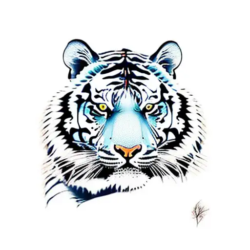 Tiger With Colour
