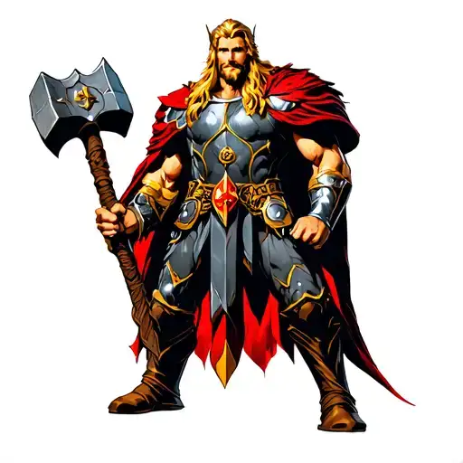 Classic Thor With Hammer 70S Style From Marvel Comics Esoteric Pagan Style