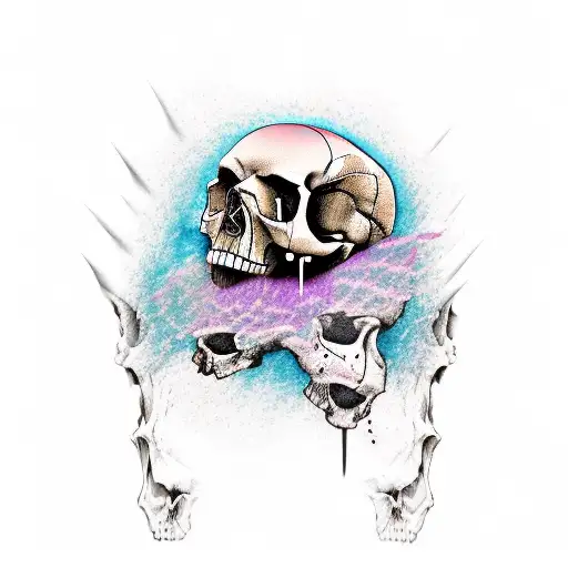 Decaying Skull Falling Apart