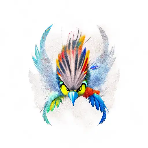 Flying Angry Feather