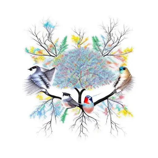 5 Different Birds For Each Family Member In A Tree