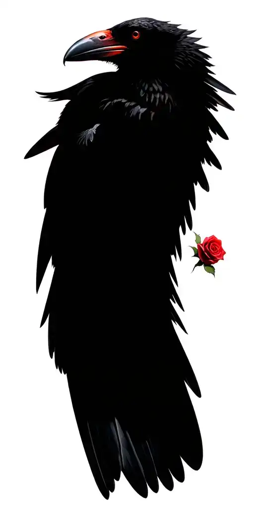 Red Rose Crows On A Long Bridge Towards The Clouds