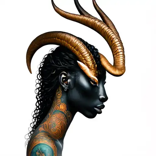 Black Capricorn Woman In Nature