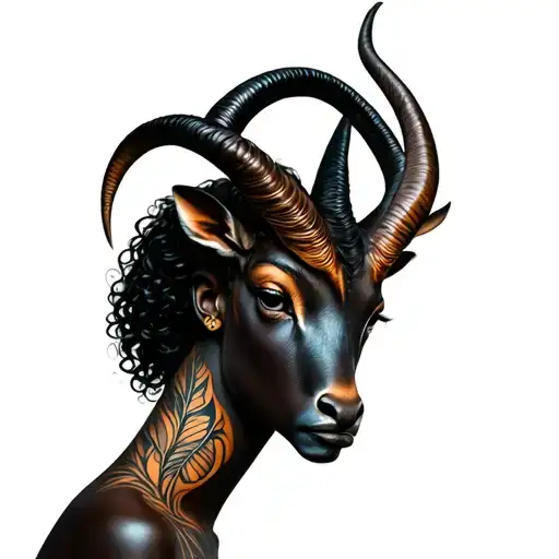 Black Capricorn Woman In Nature