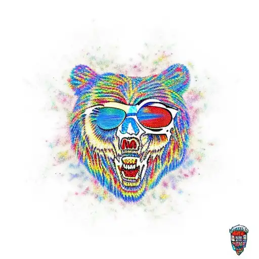 Grateful Dead Dancing Bear With Exploding Head