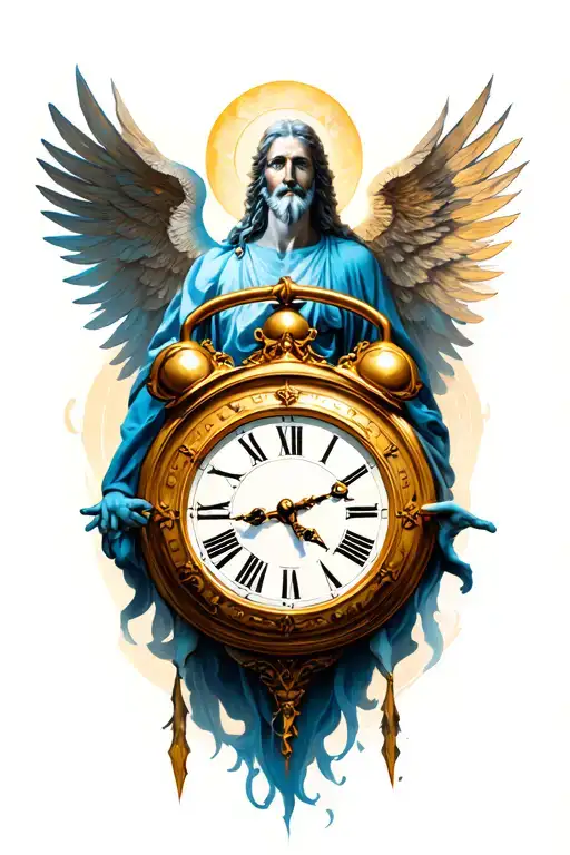 Chronos Time God With Clock