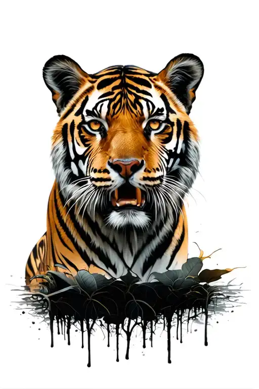 Tiger Camouflage Pattern But Colour