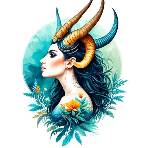 Capricorn Woman In Nature