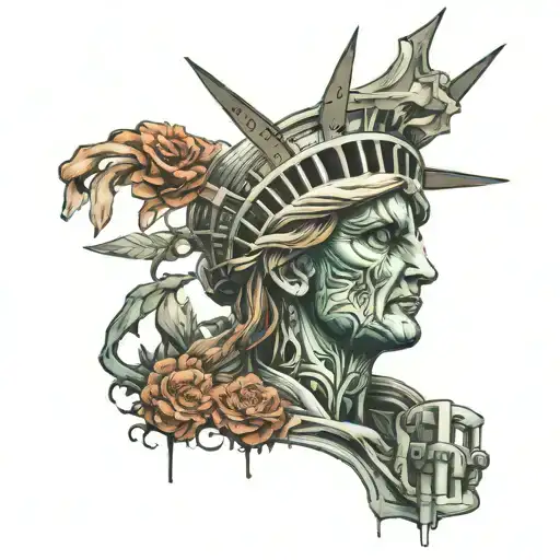 Evil Robot Statue Of Liberty